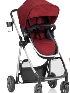 Evenflo Red Convertible Travel System Stroller and Infant Car Seat